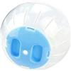 Generic Palla per criceti, 10 cm, in plastica sicura, trasparente, lavabile, rotonda, con foro scavato, accessori per animali domestici con coperchio, blu