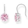 Thomas Sabo H2287-051-9 - Orecchini pendenti in argento sterling 925 con zirconi rosa, misura unica, Argento sterling, Zirconia cubica