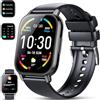 Hoxe Smartwatch Uomo Donna, 1.85 Orologio Smartwatch con Risposta/Rifiuto Chiamate, 112 Modalità Sportive, Monitoraggio del Sonno, Contapassi, SpO2 per iOS/Android, IP68 Impermeabile Smart Watch