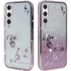 ATISIJIE Cover per Huawei P20 Pro, Custodia AntiGraffio Morbido Silicone Finitura lucida con diamanti Adatto a ragazze e donne-rosa