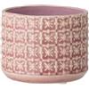 Nordring Vaso Cross - per fiori da interno e piante da interno, piante grasse, cactus, orchidee S (10 cm ø), rosa, Ceramica Gres