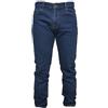 Mastino Jeans Uomo 5 Tasche Invernale Imbottito in Pile Caldo Foderato Elastico 46-60 Termico Chiaro a Vita Alta Denim (5 6, Denim)