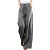 Icegrey Pantaloni Estivi da Donna Pantaloni Lino di Cotone Donna con Coulisse Comodo Pantaloni della Tuta per Yoga Fitness Corsa Trekking Casa, Grigio, XXL
