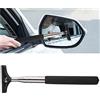 CGEAMDY CGEMDY Tergicristalli Per Specchietto Retrovisore Auto, Telescopico Spazzole Tergicristallo Retrovisore Portatile, Multi-categoria Auto Universale, Facile da Trasportare Durevole (Nero)