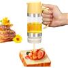 mumisuto Dispenser Miele, 315ml/10,65oz Dosatore Miele Antigoccia in Vetro, Contenitori per Miele con Rimovibile Coperchio Superiore e Inferiore, per Sciroppo d'acero, Salsa di Soia, Cucina Vino