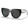 Prada 0PR 14WS Occhiali, Nero/Grigio Scuro, 52 Donna