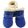 FANSU 4 Pezzi Scarpe per Cani Antiscivolo, Stivali per Cani Protezione per Le Zampe Stivali da Neve per Cani Regolabili per Cani di Taglia Piccola, Media e Grande (XL,Blu)