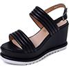 QUEEN HELENA Zeppe Sandali Alti Platform con Doppia Fascia Casual Donna ZM9426 (Nude, Sistema Taglie Calzature EU, Adulto, Donna, Numero, Media, 38)