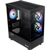 Thermaltake Case Thermaltake View 170 TG ARGB CA-1Z4-00M1WN-00 Mini-Tower micro ATX/Mini-ITX Nero [CA-1Z4-00M1WN-00]
