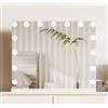 Moziel 58x45cm Specchio da Trucco Illuminante Professionale con 15 LED Regolabili, 3 Luci (Calda/Naturale/Fredda), Lente 10X Rimovibile e Montaggio Parete/Scrivania - Per Makeup Artist, Casa e Bagno