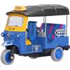 Tnfeeon Tirare Indietro Triciclo Tailandese Tuk Tuk Modello di Auto Giocattolo Simulazione Giocattolo in Lega Veicolo per 3 Anni + Bambini Brithday Natale(blu)