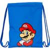 Safta M855 MONSTER HIGH - Zaino a sacco piatto Junior, ideale per bambini di diverse età, comodo e versatile, qualità e resistenza, 26 x 34 Unisex bambini (confezione da 1), blu/rosso, Estándar,