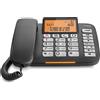 Gigaset DL580 Telefono Fisso, Ampio Display, Grandi Tasti Ergonomici, Visualizzazione Chiamata Tramite LED, Nero [IT] - SMDL580N
