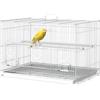 PawHut Gabbia per Pappagalli in Metallo con Posatoi, Ciotole per Cibo e Maniglia, 60x41x41cm|Aosom