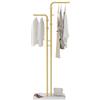 unho Attaccapanni da Terra Oro Metallo: 170cm Appendiabiti da terra Ingresso Salvaspazio Stand Porta Abiti Camera Letto Angolo Doppie Barre Design Moderno