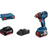 Bosch Professional 18V System Avvitatore a Massa Battente a Batteria Gdx 18V-200 (Incl. 2 Batterie 4.0 Ah Gba 18V Caricabatteria Rapido Gal 18V-40, in L-Case)