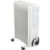 alpina YL-A07S09-2000W - Radiatore elettrico - Termostato regolabile - Avvolgicavo - Protezione da surriscaldamento - con ruote - Bianco
