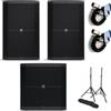 Mackie Thump115S Subwoofer 1400w + 2 Thump212 1400w + Coppia Supporti + 2 Cavi