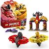 LEGO NINJAGO Battle Pack Draghi dello Spinjitzu - 2 Trottole Giocattolo, Tempio Costruibile, Elementi di Potere e 2 Minifigure, Giochi per Bambini e Bambine da 6 Anni da La Rivolta dei Draghi 71826