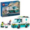 LEGO City Ambulanza di Emergenza Giocattolo con 2 Minifigure - Giochi Educativi per Bambini e Bambine da 5 Anni in su - Idee Regalo per l'Apprendimento per Compleanni e Feste - 60451