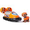 Paw Patrol, Aeroscafo di Zuma con Personaggio Action Figure, Veicolo di Salvataggio Acquatico con Eliche Rotanti per Missioni ad Adventure Bay, Giocattolo per Bambini e Bambine, 3+ Anni
