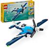 LEGO Creator 3 in 1 Velivolo: Aereo da Competizione, Modello di Aeroplano Giocattolo Trasformabile in Elicottero e Jet con Parti Mobili e Supporto, Giochi d'Avventura per Bambini da 7 Anni 31160