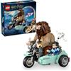 LEGO Harry Potter Giro sul Sidecar di Hagrid e Harry, Moto Giocattolo in Mattoncini con Sidecar e Personaggio di Edvige, Regalo di Compleanno per Bambine, Bambini e Fan del Mondo Magico da 9 Anni
