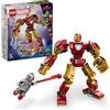 LEGO Marvel Mech di Iron Man Contro Ultron - Action Figure Giocattolo Snodabile da Costruire con 2 Minifigure, Gioco per Bambini e Bambine da 6 Anni in su Fan dei Supereroi, Idea Regalo 76307