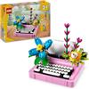 LEGO Creator 3 in 1 Macchina da Scrivere con Fiori Giocattolo - Si Trasforma in Keytar o in Vaso di Fiori con Penna e Taccuino - Regalo di Compleanno Creativo per Bambine e Bambini da 8 Anni - 31169