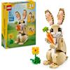 LEGO Creator 3 in 1 Adorabile Coniglio Giocattolo - Animale che si Trasforma in Lama o in Foca - Idea Regalo di Compleanno Creativa per Bambine e Bambini da 8 Anni in su - 31162