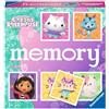 Ravensburger 22596 memory® Gabby's Dollhouse - Il classico gioco per i fan della serie prescolare Gabby's Dollhouse, gioco di memoria per 2-8 giocatori dai 3 anni in su