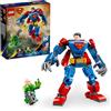 LEGO DC Mech di Superman Contro Lex Luthor - Giocattolo da Costruire di Action Figure Snodabile del Supereroe con 2 Minifigure, Giochi per Bambini e Bambine da 6 Anni in su, Idea Regalo 76302