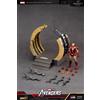 Marvel action figure Marvel IRON MAN Mark VI MK6 & SUIT-UP GANTRY luci LED ZD Toys