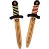 Liontouch - Set Spade Giocattolo WoodyLion | Oro/Nero e Oro/Rosso - Età 3-6 |Armi Simil Legno in Gommapiuma Flessibili e Gemme per Piccoli | Accessori Sicuri per Gioco di Ruolo, Travestimenti, Costumi