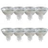 Caldarax 8 Pezzi Alogeno Faretti GU5.3 20W 12V, Dimmerabile Bianco Caldo 2700K, 210LM, Lampadina Alogena Dicroica con Riflettore, MR16 Faretto GU5.3 Base bi-pin, per illuminazione da incasso