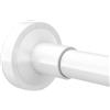 Weldun - Asta per tende estensibile a pressione, telescopica, senza foratura, a molla regolabile, per finestre, bagno, camera da letto, colore: bianco, 46-71 cm