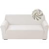 Highdi Copridivano Elasticizzato 1 Posti con Braccioli, Fodera per Divano, Universale Copridivani Copri Divano per Poltrone Mobili Sofa Protettore (Bianco,1 Posti)