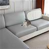 YWQJL Copridivano 3 Posti con Penisola Pu Pelle Copridivano Elasticizzato Copridivano con Braccioli 3/4/2/1 Posti Impermeabile Separati,Grey-12(95-135cm)