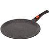 KAMBERG Crepiera 32 cm, Manico Rimovibile, Ghisa di Alluminio, Rivestimento Antiaderente di Alta Performance Pietra, Tutti Fornelli y induzione, Senza PFOA