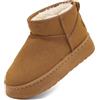 YUHITYGZGS Stivaletti Donna Invernali, Comode Caldo Pelliccia Stivali Da Neve, Moda Breve Marroni Scarpe Stivaletti Stivali Scarponcini Tronchetti Stivaletto Boots Giardini per Esterni