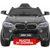 Mondial Toys Auto Macchina Elettrica per Bambini 12V BMW X6M con Sedile in Pelle Ruote in Gomma Telecomando 2 4G Porte Apribili Full Optional Nero