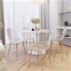 DEGHI Set 2 sedie trasparenti con gambe in legno - Brillia