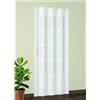 Porta a Soffietto da Interno in kit 82x220 cm in PVC con vetro Niagara Mod. Extra Standard Bianco Pastello