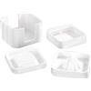 Avilia Set da Cucina 4 in 1 - Set Spremiagrumi con Grattugia e Vaschetta, in Plastica, 50ml, Bianco