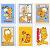 DKORARTE Set di 6 fogli A4 decorativi da parete per quadri, decorazione soggiorno, camera da letto, camera, senza cornice, Garfield (29,7 x 21 cm)