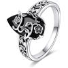 YFN Anello in Argento Sterling con Cristalli, Gioielli Regalo per Donne e Ragazze, normale, Argento sterling, Zirconia cubica