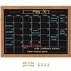 Umtiti 27 x 37 cm Lavagna a calendario con superficie per gesso, magnetica, rustica, marrone, struttura in legno di pino massello, lavagna da appendere per ufficio, scuola e casa (YLHB-2737-QZ,DE)