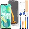 ARSSLY Schermo per Huawei Mate 20 Lite LCD Display Touch Assemblea Sostituzione di Vetro Digitalizzatore con Strumenti(Nero)