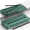 BaiFu per Custodia Galaxy Z Fold4, Samsung Fold4 con Protezione Cerniera + Pellicola Protettiva per Schermo, Custodia in Pelle per Telefono Samsung Galaxy Z Fold4 con Supporto per S Pen-Verde