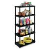 TERRY Scaffale 4080-5 - 5 ripiani - 80 x 40 x 173,4 cm - PPL - nero - Terry (unità vendita 1 pz.)